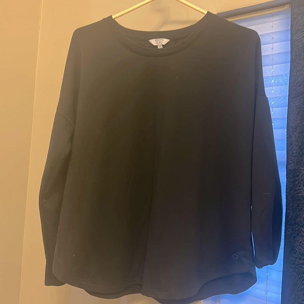 Long sleeve tee, black, small